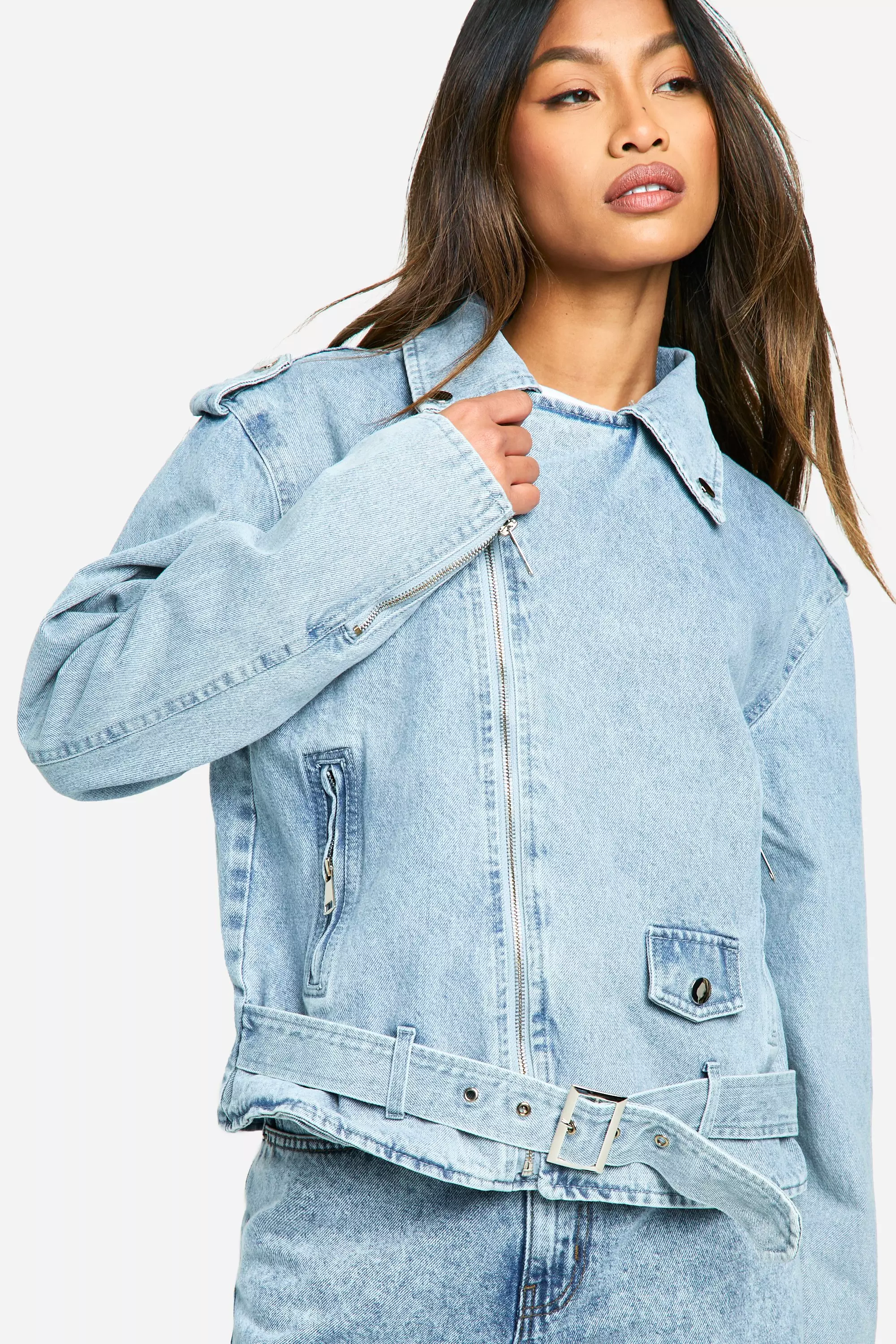 New Classic Belted Denim Jacket - メルカリ
